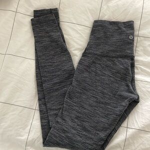 Thick, high waisted full length leggings.